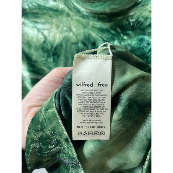 Aritzia Wilfred Free green tie dye turtleneck women's size small - Picture 2 of 4